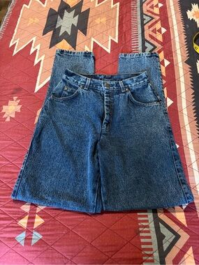 Levi's Women's High Rise Blue Denim Jeans with Leather Patch